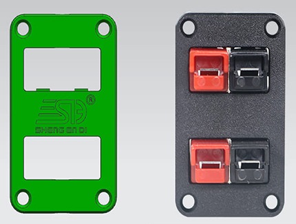 New product development and production 15A/30A/45A connector plug four-position fixed bracket panel